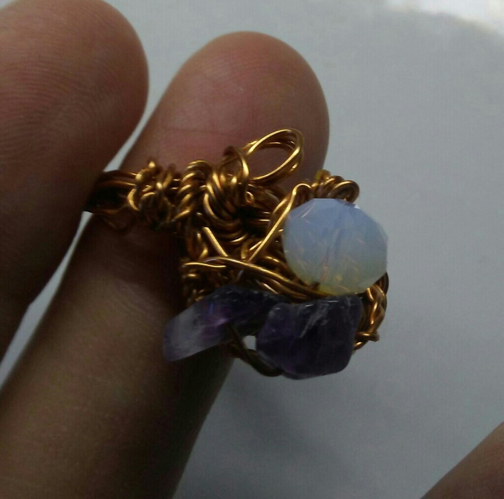 Copper Sri Lanka Moonstone Ring